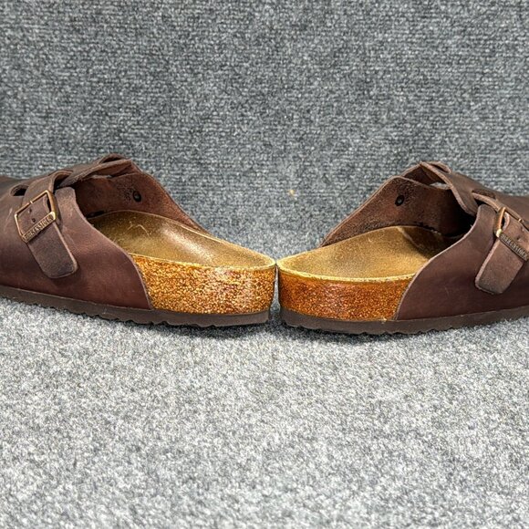 Birkenstock Boston Clogs Men\'s Size 13 Habana Brown Oiled Leather Slip On Sandal